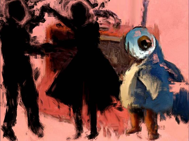 800x598 Fat Eye For Baby Shark, Peinture Art,danse - Baby Shark Painting