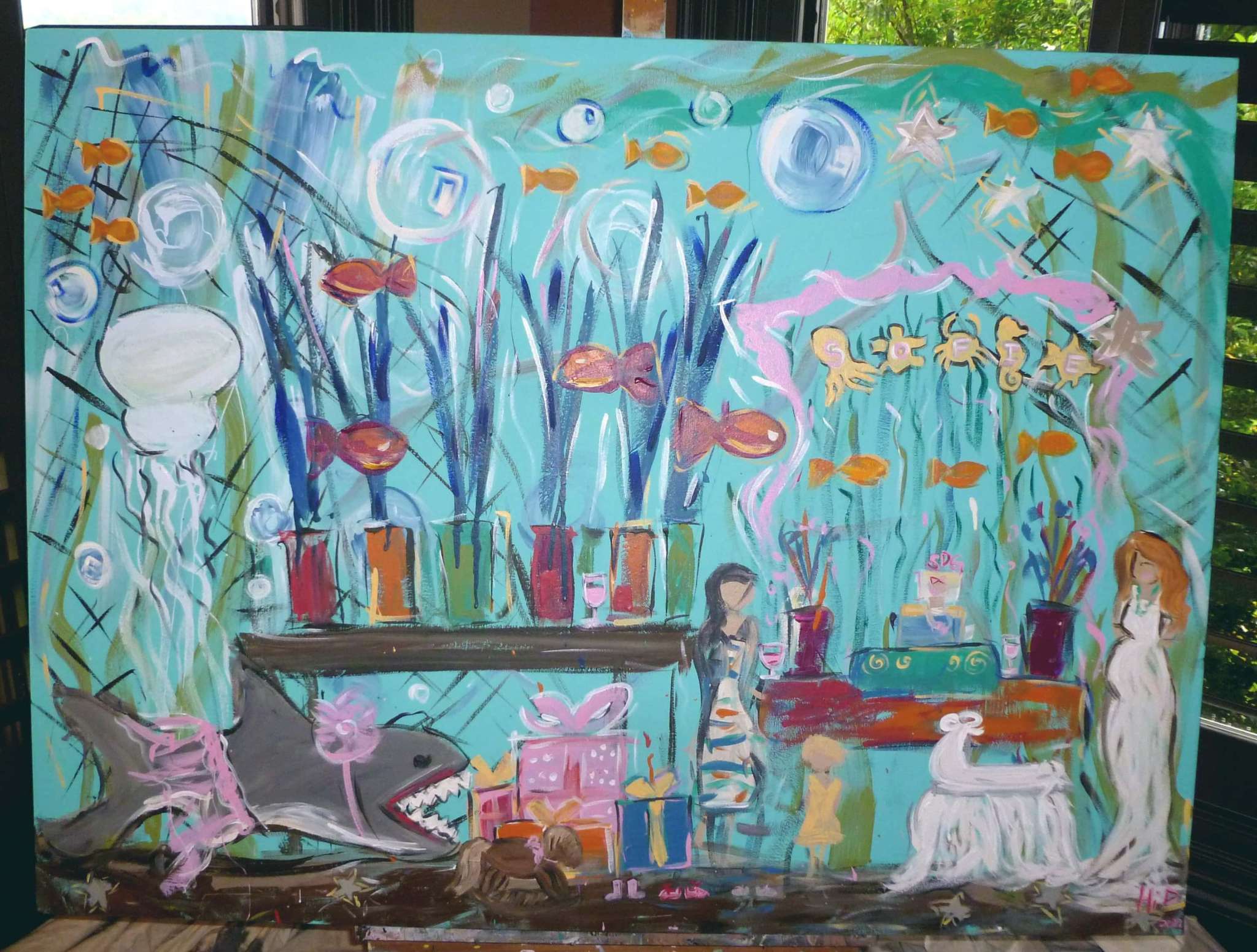 2048x1551 Under The Sea Baby Shower Painting - Baby Shower Painting