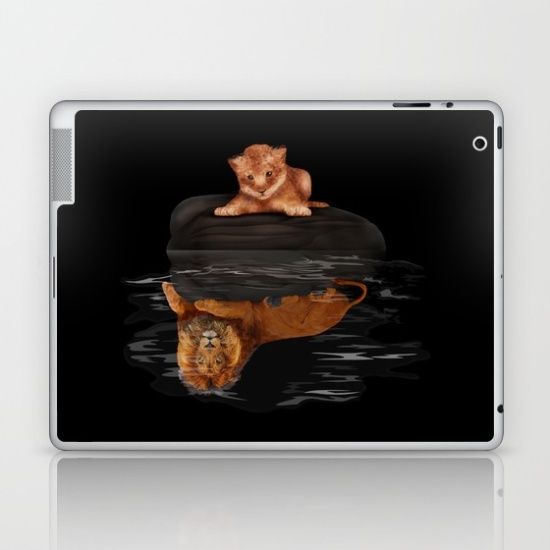550x550 Cute Little Baby Simba Lion Laptop Amp Ipad Skin - Baby Simba Painting