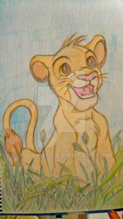 400x711 Baby Simba By Poshyos - Baby Simba Painting