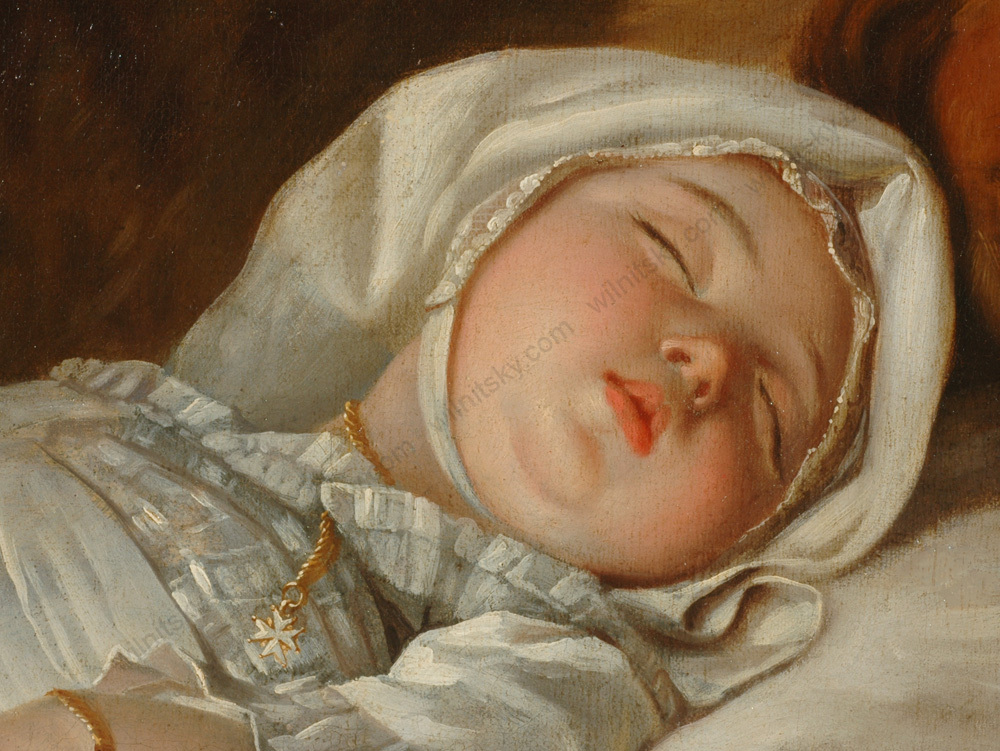 1000x751 Boris Wilnitsky Fine Art - Baby Sleeping Painting