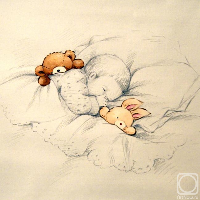 648x650 Painting Buy On Artnow.ru - Baby Sleeping Painting