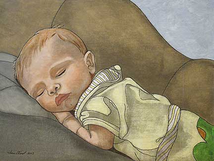 432x324 Sleeping Baby Portraits Paintings Of Sleeping Children Because - Baby Sleeping Painting