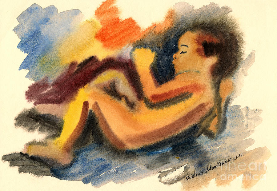 900x621 Baby Sleeping Painting By Cristina Movileanu - Baby Sleeping Painting