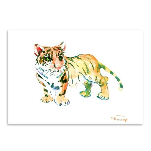 490x490 East Urban Home Baby Tiger Painting Wayfair - Baby Tiger Painting