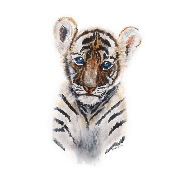 600x600 International Tiger Day What You Can Do To Help Raise Awareness - Baby Tiger Painting