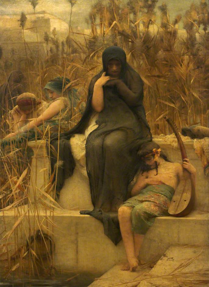686x944 Fileby The Waters Of Babylon Arthur Hacker.jpg - Babylon Painting