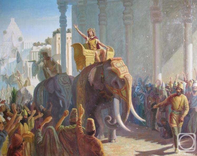 748x595 Painting Of Aleksandr Makedonsky - Babylon Painting