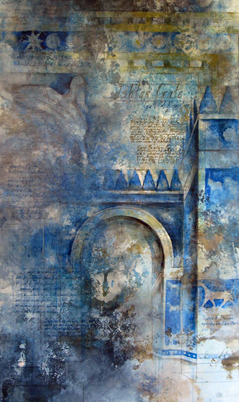 770x1293 Saatchi Art Gates Of Babylon Painting By Lori Dell - Babylon Painting