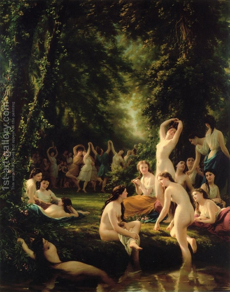 771x979 La Reine Bacchanal Fritz Zuber Buhler Reproduction 1st Art Gallery - Bacchanal Painting