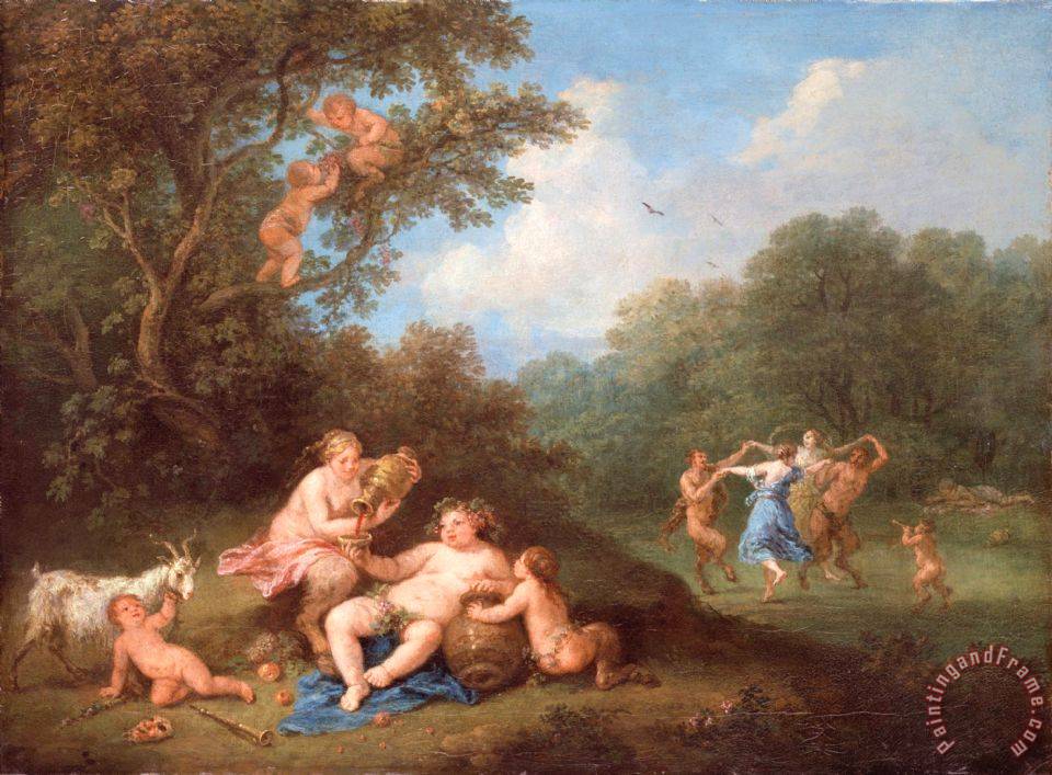 960x707 Zuccarelli, Francesco Bacchanal Painting - Bacchanal Painting