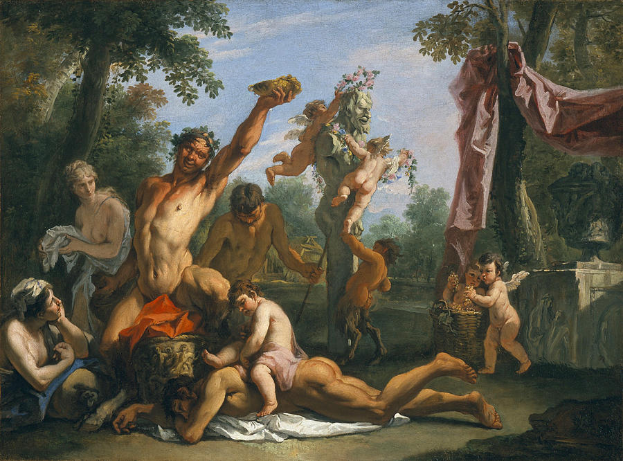 900x666 A Bacchanal Painting By Sebastiano Ricci - Bacchanal Painting