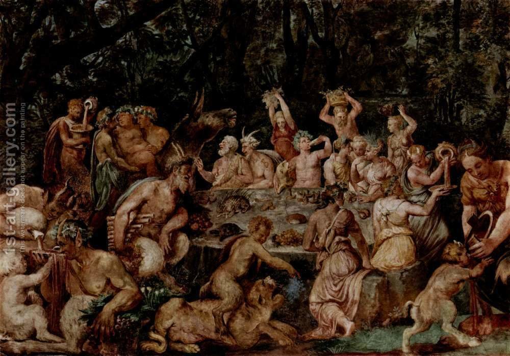 1000x698 Bacchanal, Detail Taddeo Zuccari Reproduction 1st Art Gallery - Bacchanal Painting