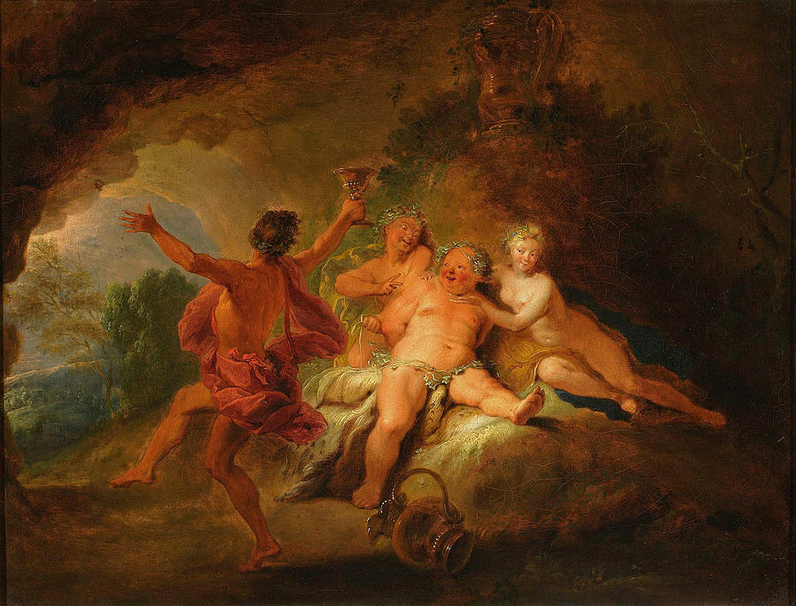 900x685 Bacchanalia Painting By Nicolas Bertin - Bacchanalia Painting