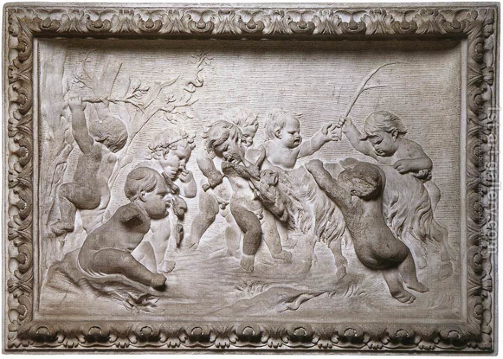 1000x714 Bacchanalia Of Putti Francois Duquesnoy Reproduction 1st Art Gallery - Bacchanalia Painting