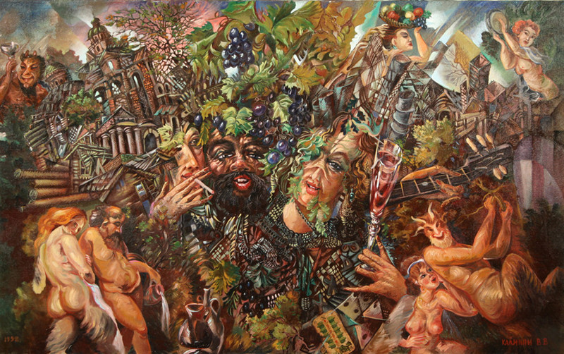 800x502 Viatcheslav Kalinine - Bacchanalia Painting