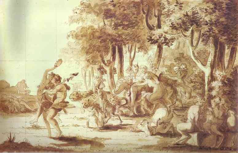 775x498 Bacchanalia 1808 Painting Count Feodor Tolstoy Oil Paintings - Bacchanalia Painting