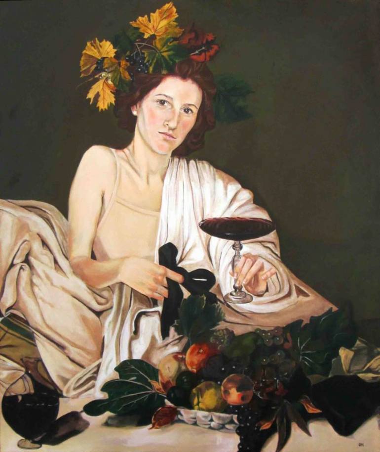 770x914 Saatchi Art Bacchus Painting By Mazarache Oana - Bacchus Painting