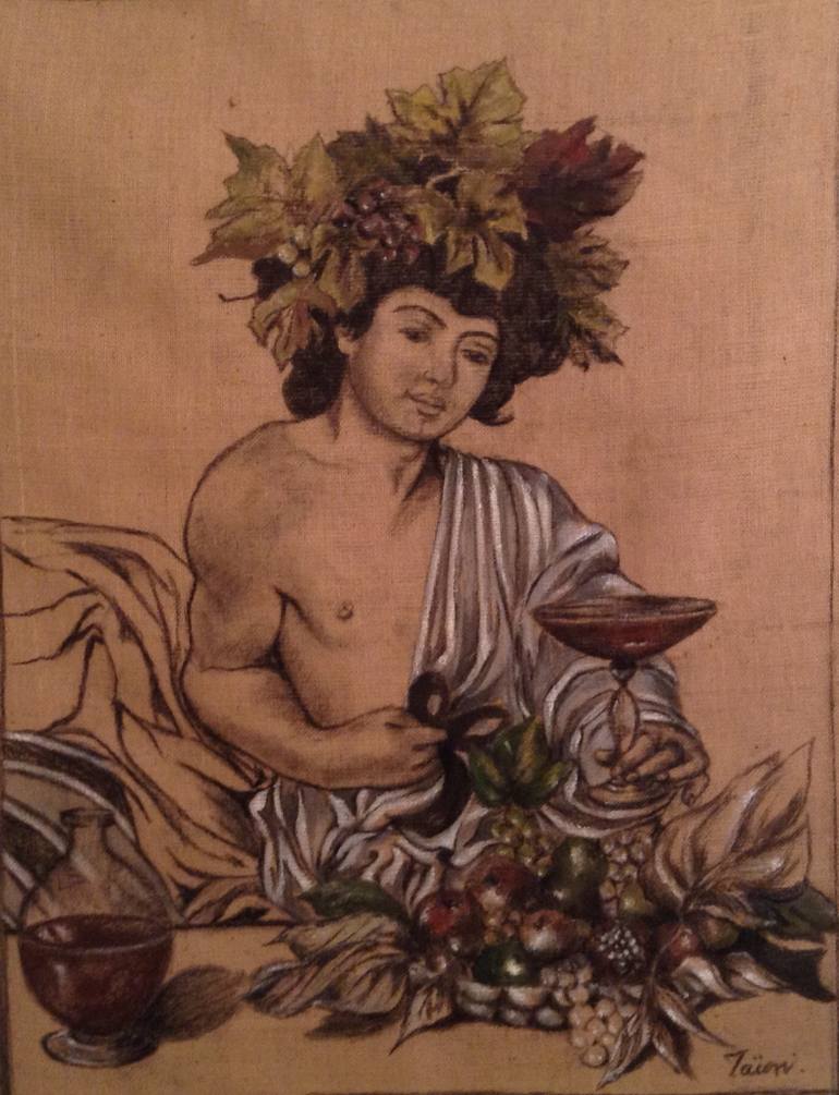770x1005 Saatchi Art Bacchus Painting By Edith Taioni - Bacchus Painting