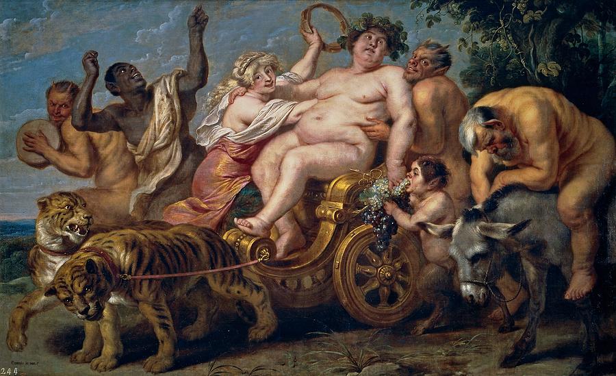 900x549 The Triumph Of Bacchus Painting By Cornelis De Vos - Bacchus Painting