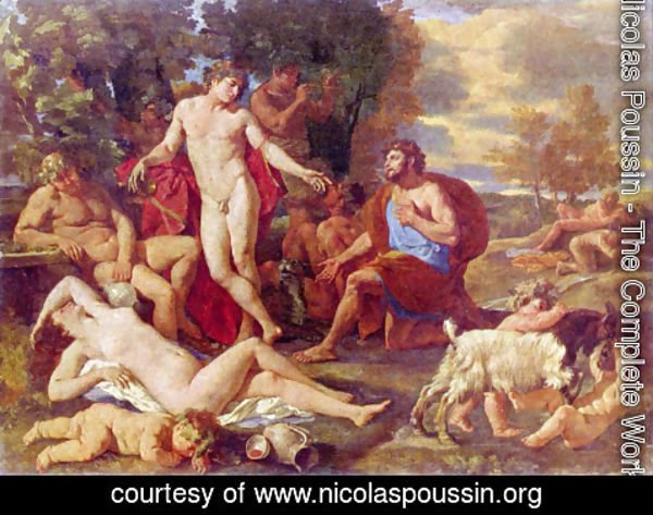 600x473 Nicolas Poussin - Baccus Painting