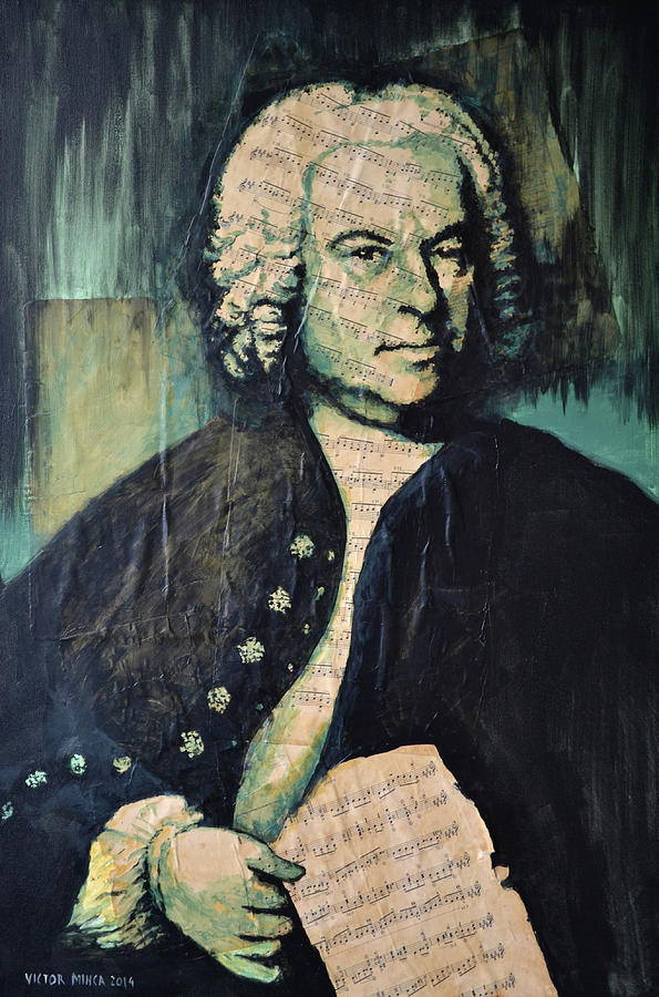 595x900 Johann Sebastian Bach Painting By Victor Minca - Bach Painting