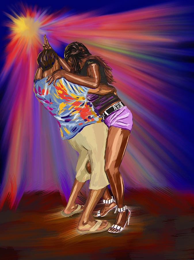 674x900 Bachata Painting By Miguel Pumarejo - Bachata Painting