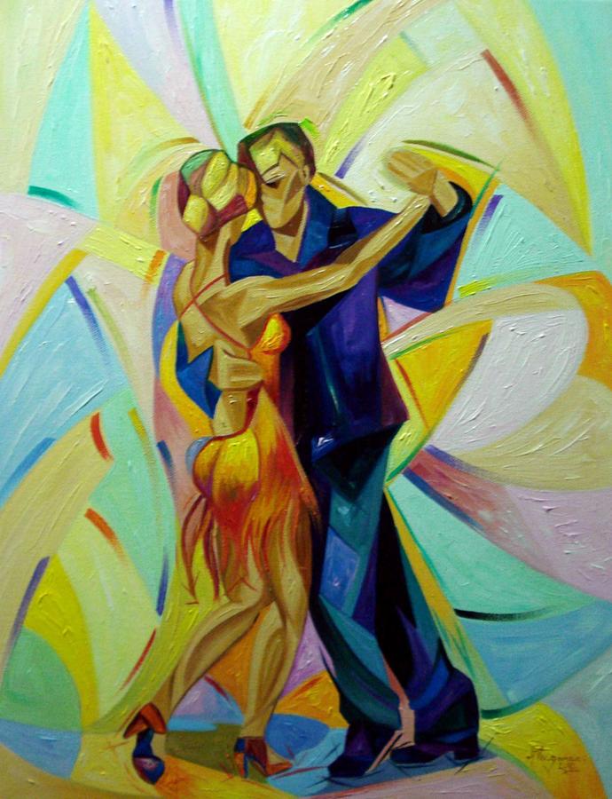 690x900 Bailadores De Bachata Painting By Alex Garcia - Bachata Painting