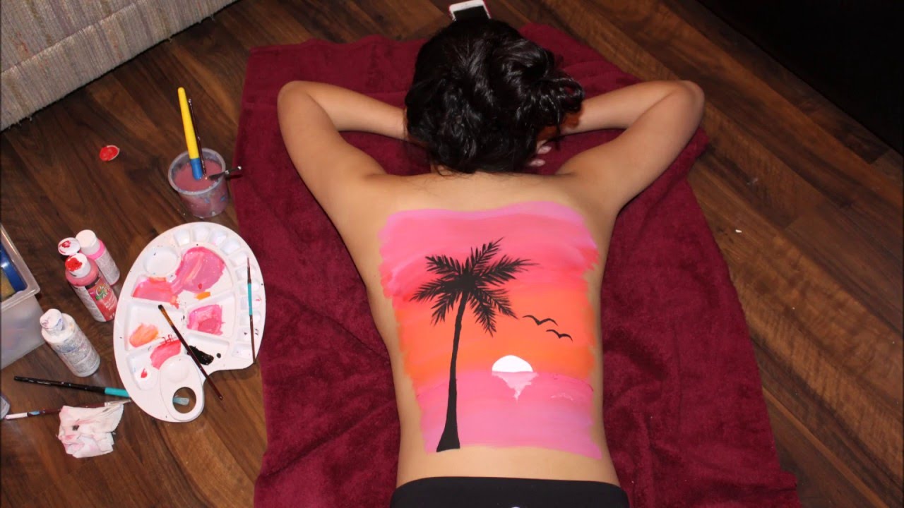 1280x720 Painting My Best Friend's Back Beautybyrach - Back Sunset Painting