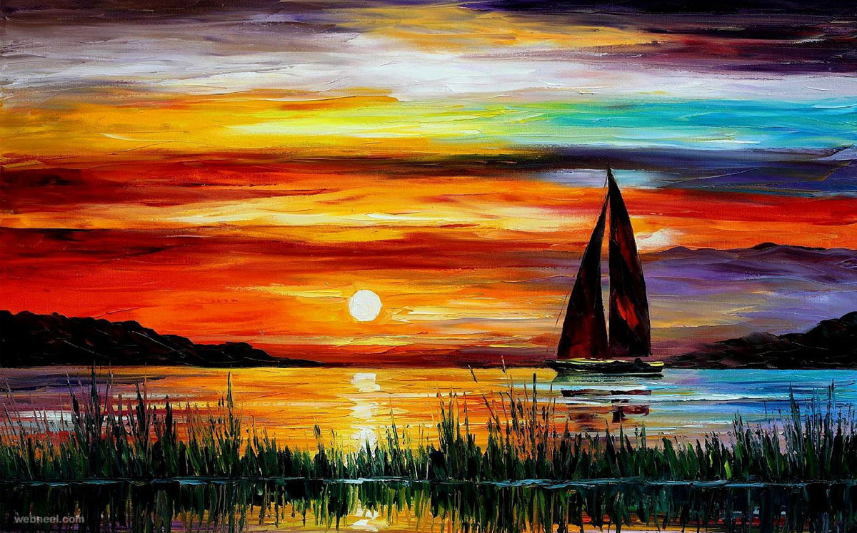 1200x747 Sunset Painting 24 - Back Sunset Painting