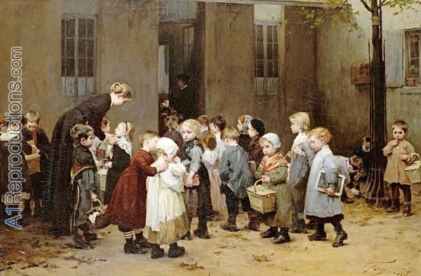 600x394 Back To School Oil Painting Reproductions, Back To School Oil - Back To School Painting