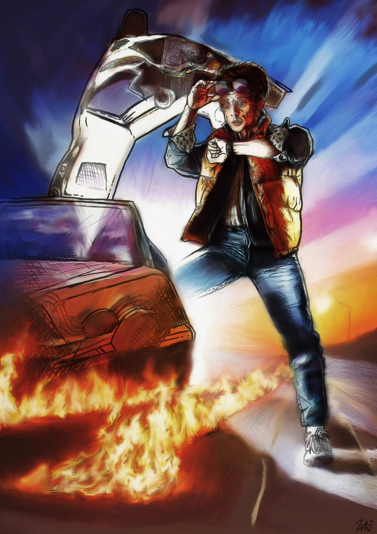 752x1063 Back To The Future Digital Painting By Liamgolden - Back To The Future Painting
