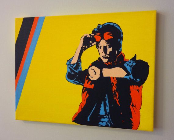 570x457 Marty Mcfly, Back To The Future - Back To The Future Painting