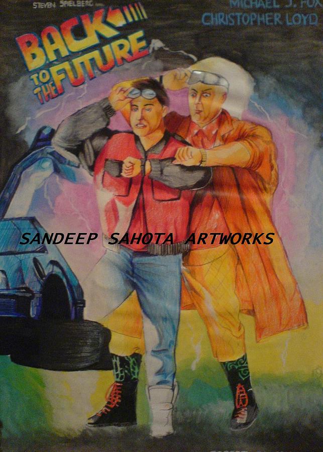 643x900 Back To The Future Painting By Sandeep Kumar Sahota - Back To The Future Painting