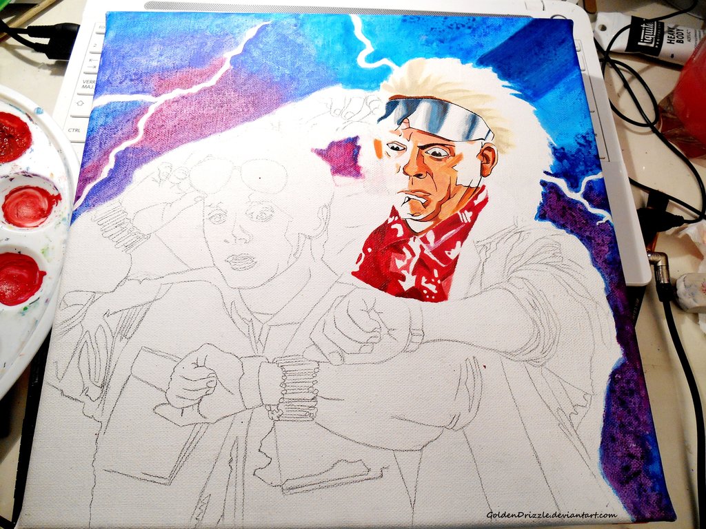 1024x768 Back To The Future Painting - Back To The Future Painting