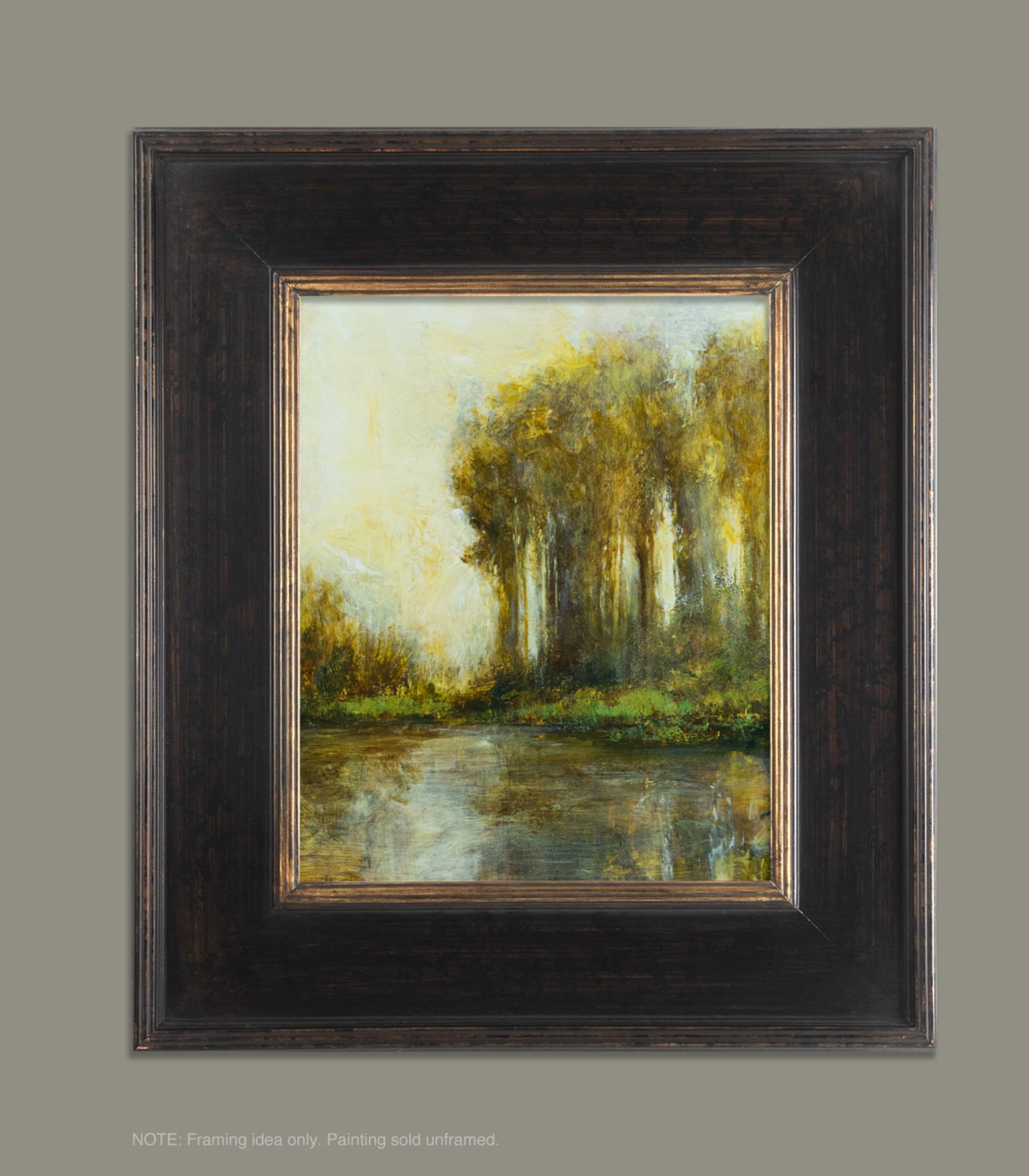 1920x2194 Saatchi Art Backlit Trees 16x20 Inches Painting By Don Bishop - Backlit Painting