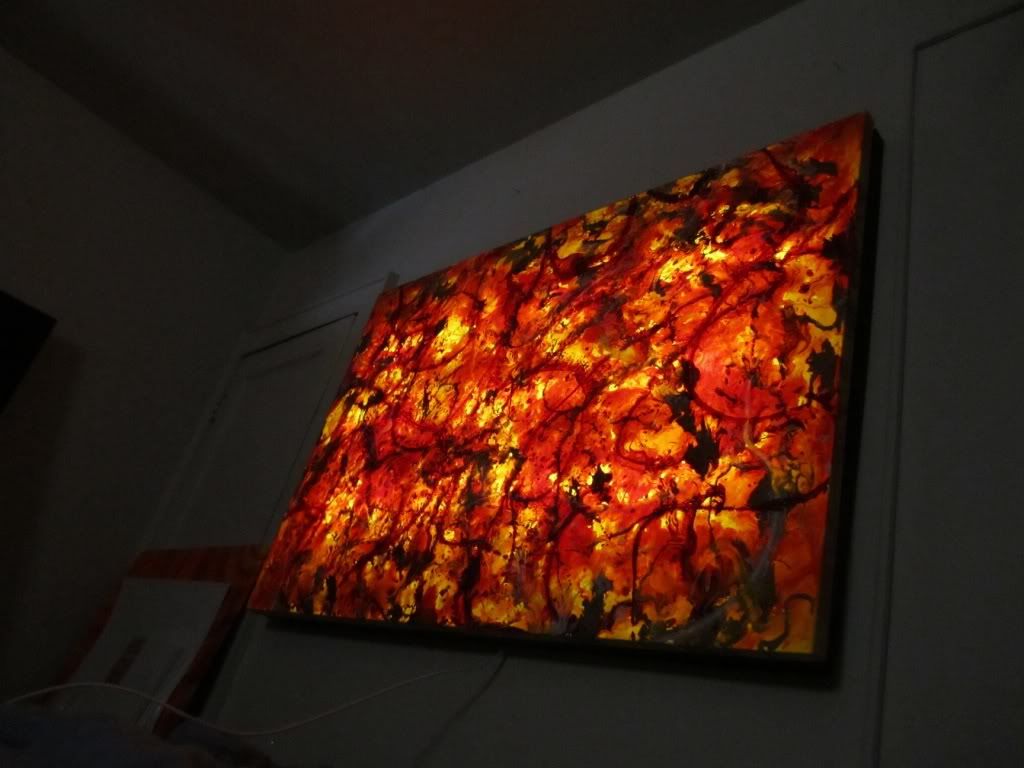 1024x768 Small Crafty Project Custom Led Backlit 40x60 Frame - Backlit Painting