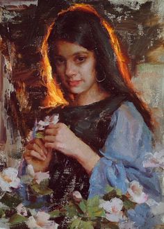 236x330 Backlit Portrait Painting - Backlit Portrait Painting