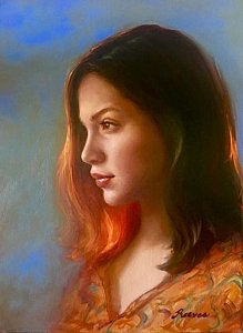 219x300 Backlit Paintings - Backlit Portrait Painting