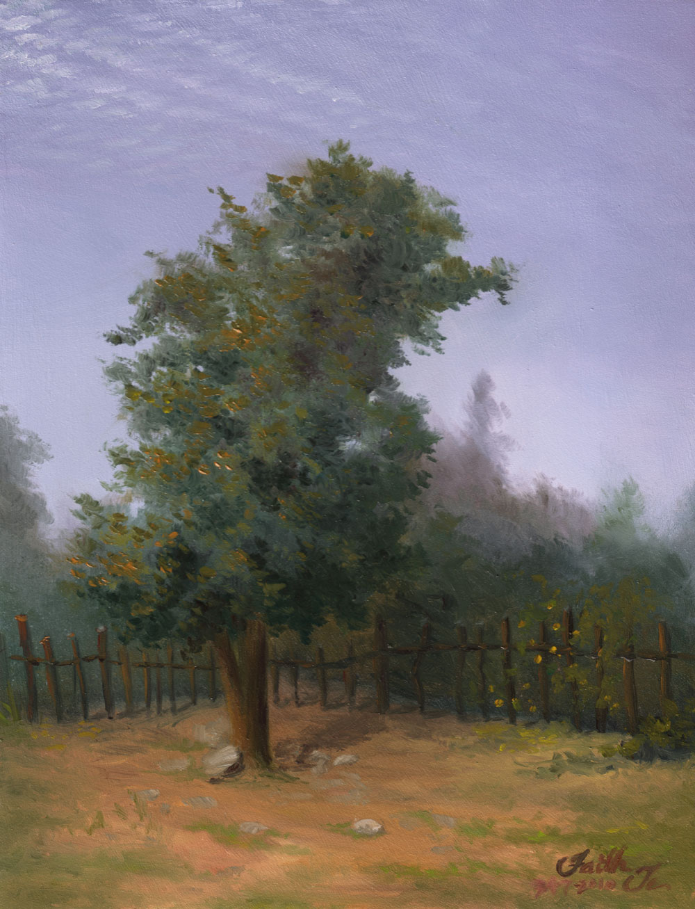 1000x1307 Late Afternoon Backyard Painting - Backyard Painting