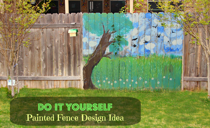 707x433 Painted Fence Ideas Backyard Fence Decorating Design - Backyard Painting