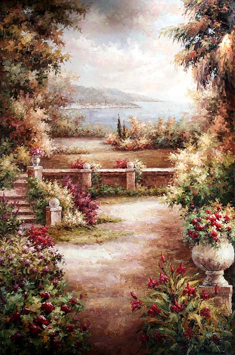 471x709 Roman Backyard - Backyard Painting