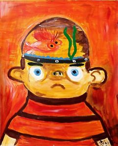 241x300 Original Acrylic Painting, Paper, Bad Boy, Artonsale , Cartoon Ebay - Bad Boy Painting