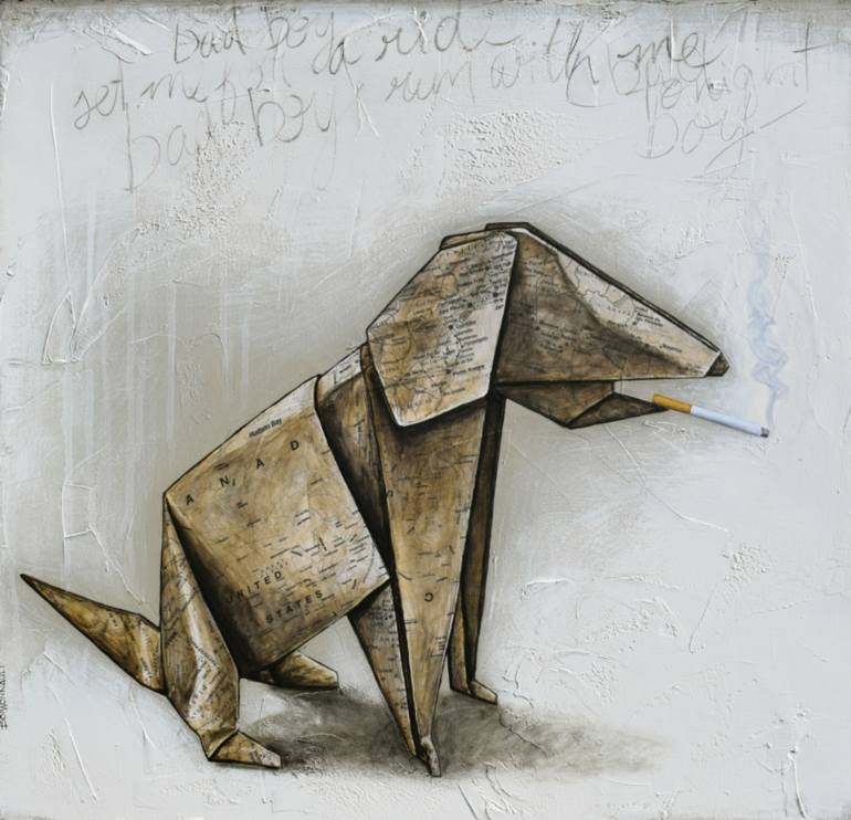 770x742 Saatchi Art Bad Boy Painting By Nathalie Boissonnault - Bad Boy Painting