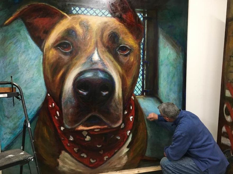 880x660 One Artist Is Painting 5,500 Shelter Dogs But Why - Bad Dog Painting