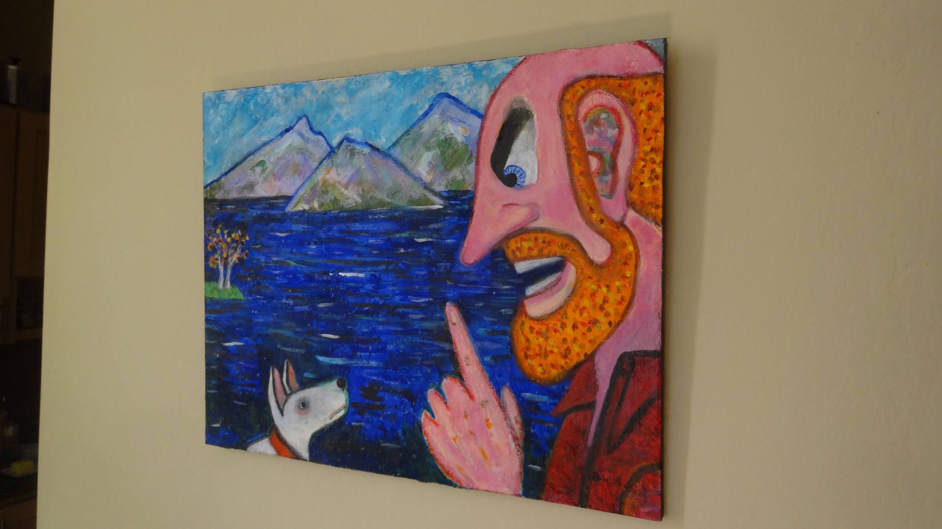 1920x1079 Saatchi Art Bad Dog! Painting By Dave Kwinter - Bad Dog Painting