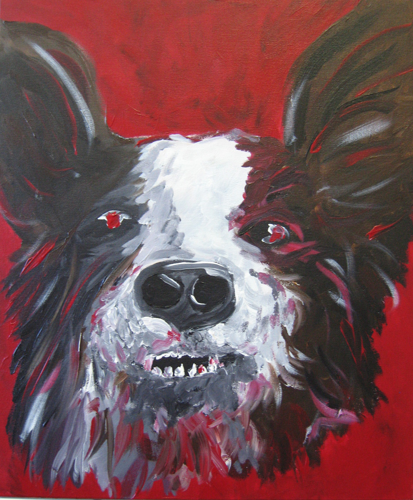 850x1029 Clear Stream Studio Art College Student Work - Bad Dog Painting