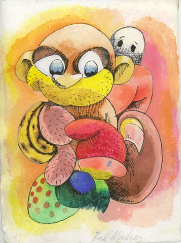 357x480 Chuck Agro - Bad Monkey Painting