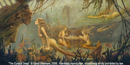 445x222 The Curious Deep A Painting By David Delamare (Bad Monkey - Bad Monkey Painting