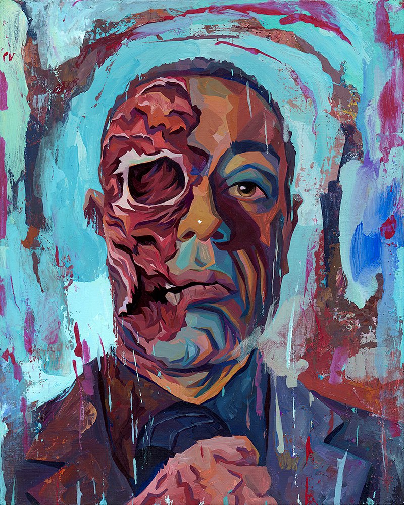 800x1000 Rich Pellegrino Art Amp Illustration Gustavo Fring (Breaking Bad - Bad Painting
